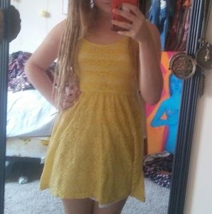Yellow layered dress